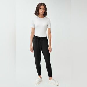 Cuyana Women Pima Cotton Black Joggers